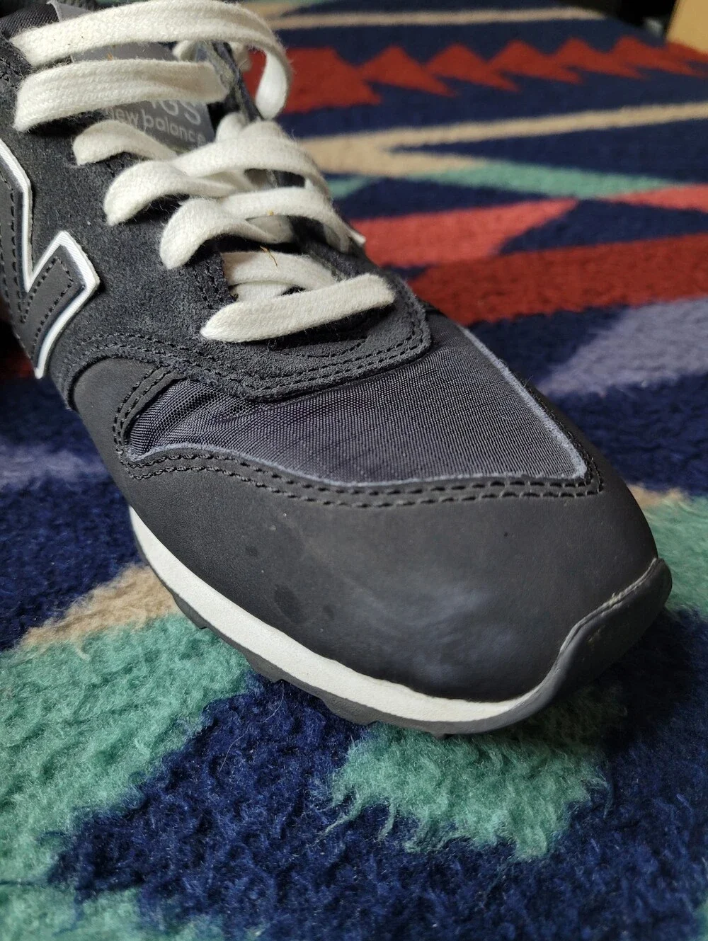 FIGS New Balance 996 Shoes Sneakers Womens Sz 9 Black/Yellow WL996FG2